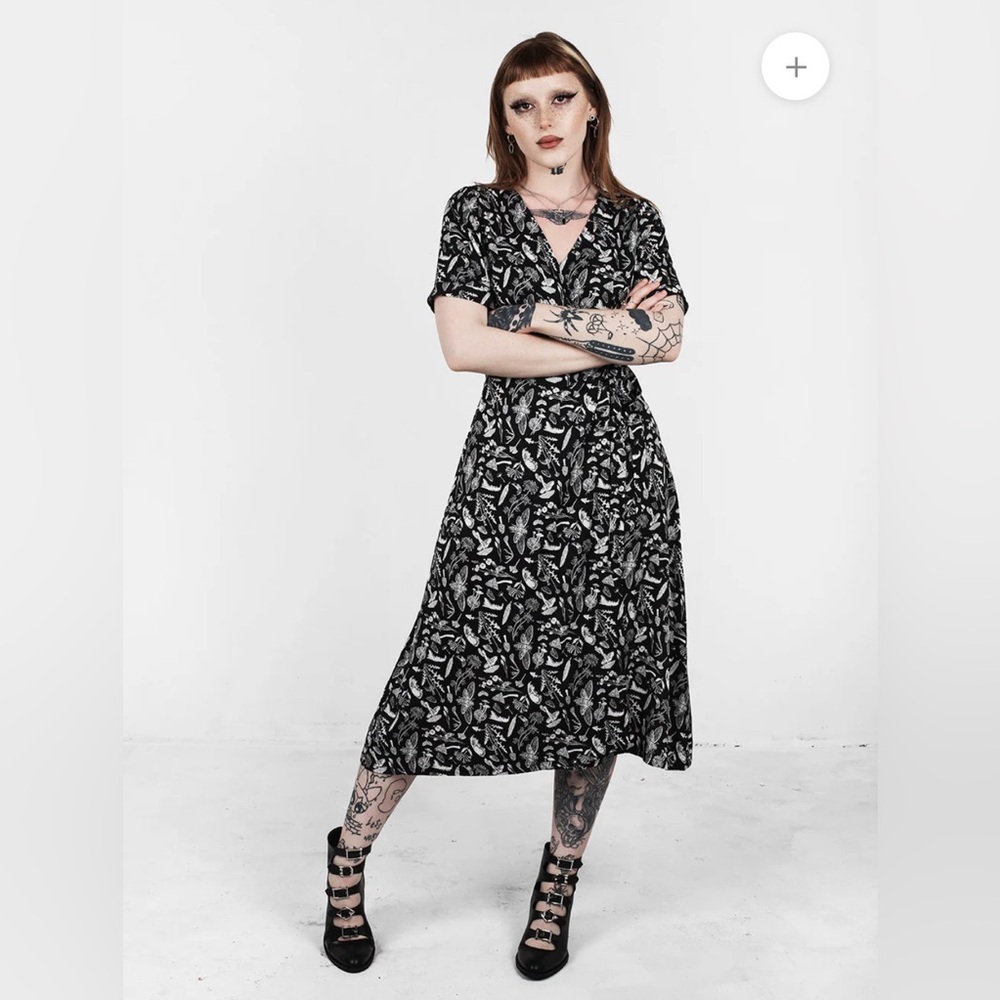 Disturbia Earth Magick Wrap Midi Dress